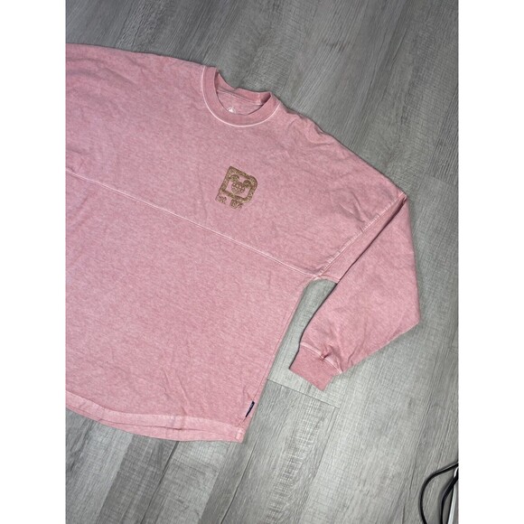 Walt Disney World Pink Rose Gold Glitter Spirit Jersey Oversized T-Shirt Sz S /R - Picture 4 of 12